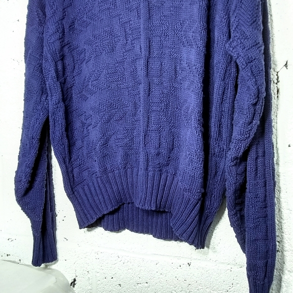 Vintage Saddlebred XL Purple Baggy Boho Dad Sweater 80s 90s Y2K - Picture 3 of 8